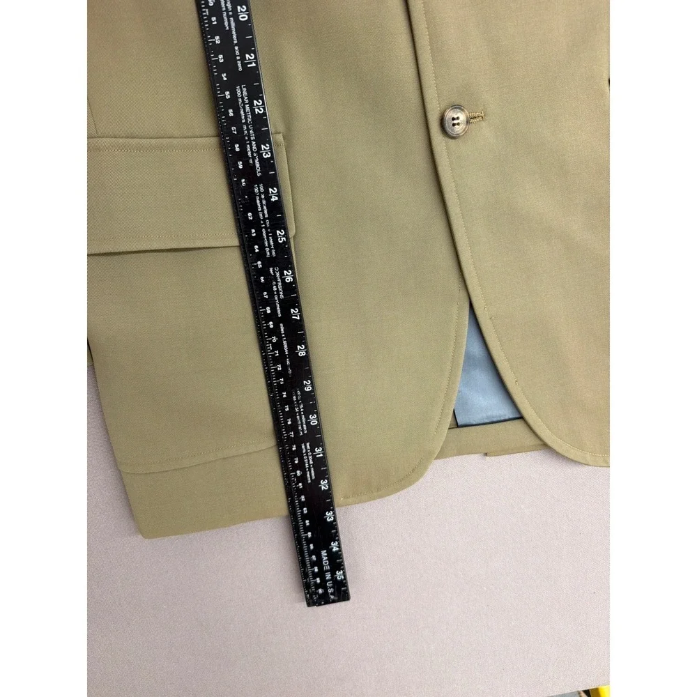 Brooks Brothers 346 Mens Vintage 3 Button Blazer Sport Coat Tan Khaki Union Made